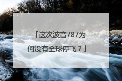 这次波音787为何没有全球停飞？