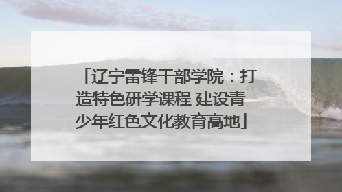 辽宁雷锋干部学院：打造特色研学课程 建设青少年红色文化教育高地
