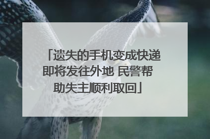 遗失的手机变成快递即将发往外地 民警帮助失主顺利取回