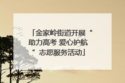 金家岭街道开展“助力高考 爱心护航”志愿服务活动
