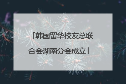 韩国留华校友总联合会湖南分会成立