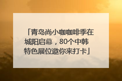 青岛尚小咖咖啡季在城阳启幕，80个中韩特色展位邀你来打卡