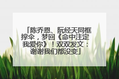 陈乔恩、阮经天同框撑伞，梦回《命中注定我爱你》！双双发文：谢谢我们都没变