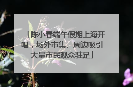 陈小春端午假期上海开唱，场外市集、周边吸引大量市民观众驻足