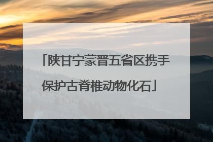 陕甘宁蒙晋五省区携手保护古脊椎动物化石