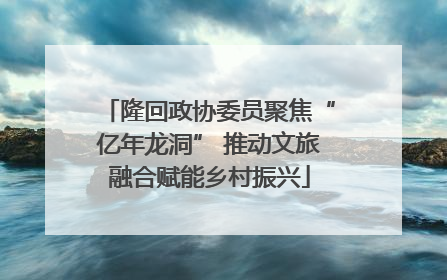 隆回政协委员聚焦“亿年龙洞” 推动文旅融合赋能乡村振兴