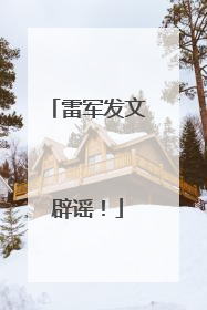 雷军发文辟谣！