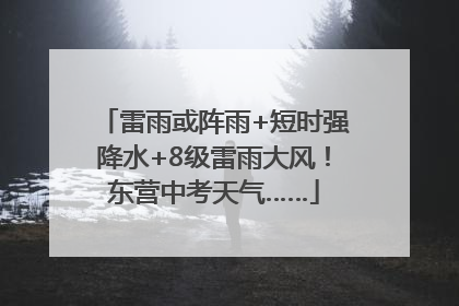 雷雨或阵雨+短时强降水+8级雷雨大风！东营中考天气……
