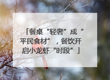 餐桌“轻奢”成“平民食材”，餐饮开启小龙虾“时段”