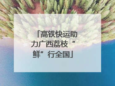 高铁快运助力广西荔枝“鲜”行全国