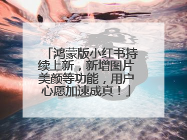 鸿蒙版小红书持续上新，新增图片美颜等功能，用户心愿加速成真！