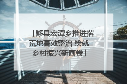 黟县宏潭乡推进撂荒地高效整治 绘就乡村振兴新画卷