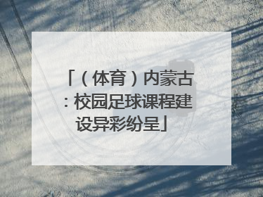 （体育）内蒙古：校园足球课程建设异彩纷呈