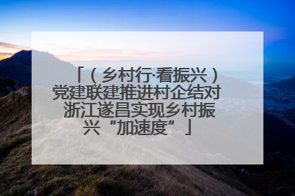（乡村行·看振兴）党建联建推进村企结对 浙江遂昌实现乡村振兴“加速度”