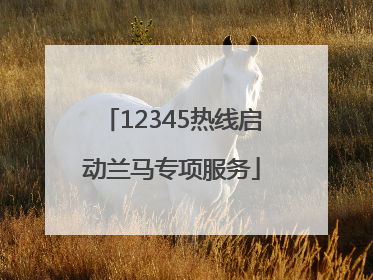 12345热线启动兰马专项服务