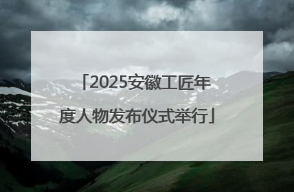 2025安徽工匠年度人物发布仪式举行