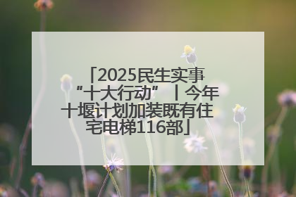 2025民生实事“十大行动”丨今年十堰计划加装既有住宅电梯116部