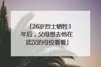 26岁烈士牺牲3年后，父母想去他在武汉的母校看看