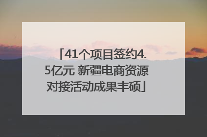 41个项目签约4.5亿元 新疆电商资源对接活动成果丰硕