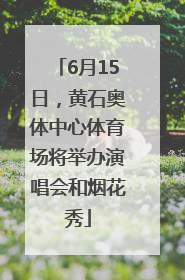 6月15日，黄石奥体中心体育场将举办演唱会和烟花秀