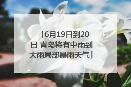 6月19日到20日 青岛将有中雨到大雨局部暴雨天气