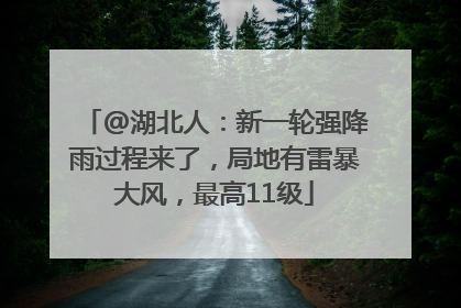 @湖北人：新一轮强降雨过程来了，局地有雷暴大风，最高11级