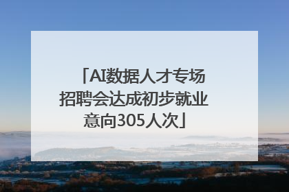 AI数据人才专场招聘会达成初步就业意向305人次
