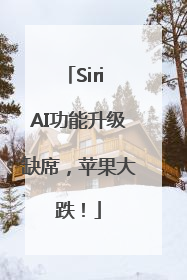 Siri AI功能升级缺席，苹果大跌！